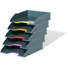 Image de DURABLE - VARICOLOR - Corbeilles à courrier - Pour l'organisation et le classement de documents - Rangement bureau - Pour documents au format A4+ - Lot de 5 - Multicolore - 770527