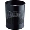 Image de DURABLE - Poubelle bureau - Corbeille à papier - 15L - Ronde - Avec perforation 165 mm - Idéal pour les bureaux, hôtels - En acier résistant aux rayures - Noir - 1 pièce - 331001