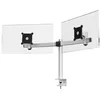 Image de Durable 508523 Support Double Écran Pro pour Deux Moniteurs de 21 à 27 Pouces, Compatible Vesa, Inclinable et Ajustable ,Fixation Pince, Coloris Argent