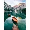 Image de Nathan - Puzzle 500 pièces - Les barques du lac de Braies, Italie - Adultes et Enfants dès 12 Ans - Puzzle de qualité supérieure - Collection Evasion - 12000957