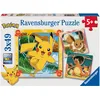 Image de Ravensburger - Puzzle Enfant - Lot de 3 Puzzles 49 pièces - Pikachu, Dracaufeu et Evoli/Pokémon - Fille ou garçon dès 5 Ans - Puzzle de qualité supérieure - 3 Posters Inclus - 12004062