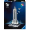 Image de Ravensburger - Puzzle 3D Empire State Building Lumineux - Monument à Construire sans Colle - 216 Pièces - Socle LED Multicolore - Dès 10 Ans - Lampe Déco - 12008026