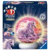 Image de Ravensburger - Puzzle 3D Ball illuminé - Chevaux à la Plage - A partir de 6 Ans - 72 pièces numérotées à Assembler sans Colle - Socle Lumineux Inclus - 12008054