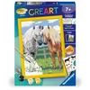 Image de Ravensburger   CreArt Kids 18x24cm   Numéro d'art   Duo Chevaux   Kit de Peinture par numéros   Dès 7 Ans   12023035