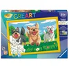 Image de Ravensburger   CreArt Kids 31x21cm   Numéro d'art   Parade Chiens   Kit de Peinture par numéros   Dès 9 Ans   12023236