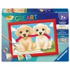 Image de Ravensburger   CreArt Kids 13x18cm   Numéro d'art   Chiens Joueurs   Loisir créatif   Kit de Peinture par numéros   Activité détente et créative   Dès 7 Ans   12023332   Version française