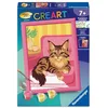Image de Ravensburger   CreArt Kids 13x18cm   Numéro d'art   Maine Coon   Loisir créatif   Kit de Peinture par numéros   Activité détente et créative   Dès 7 Ans   12023333   Version française
