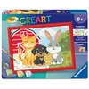 Image de Ravensburger   CreArt Kids 18x24cm   Numéro d'art   Parade Animale   Loisir créatif   Kit de Peinture par numéros   Activité détente et créative   Dès 9 Ans   12023334   Version française