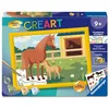Image de Ravensburger   CreArt Kids 18x24cm   Numéro d'art   Jument et Poulain   Loisir créatif   Kit de Peinture par numéros   Activité détente et créative   Dès 9 Ans   12023337   Version française