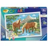 Image de Ravensburger   CreArt Kids   Numéro d'art   Chevaux et Eau   Loisir créatif   Kit de Peinture par numéros   Activité détente et créative   Dès 9 Ans   12023340   Version française