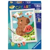 Image de Ravensburger   CreArt Kids 13x18cm   Numéro d'art   Capybara   Loisir créatif   Kit de Peinture par numéros   Activité détente et créative   Dès 7 Ans   12023342   Version française