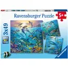 Image de Ravensburger - Puzzle 3x49 pièces - Le Monde Animal de l'océan