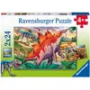 Image de Ravensburger - Puzzle Enfant - Puzzles 2x24 p - Mammouths et Dinosaures - Dès 4 Ans - 05179