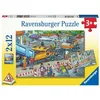 Image de Ravensburger Puzzle pour Enfants - Chantier de Construction de Routes - Puzzle de 2 x 12 pièces pour Enfants à partir de 3 Ans