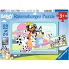 Image de Ravensburger - Puzzle Enfant - Lot de 2 Puzzles 12 pièces - S'amuser avec Bluey - Fille ou garçon dès 3 Ans - Puzzle de qualité supérieure - Carton épais et résistant - Quotidien & Famille - 05693