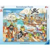Image de Ravensburger - Puzzle Enfant - Puzzle Cadre 30-48 p - L'attaque des Pirates - Dès 4 Ans - 06165