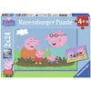 Image de Ravensburger - Puzzle 2x24 pièces - La Vie de Famille - Peppa Pig | Fille ou garçon dès 4 ans - Puzzle de qualité supérieure - Carton épais et résistant - Lot de 2 puzzles - 2 posters inclus