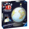 Image de Ravensburger - Puzzle 3D Ball éducatif - Globe terrestre Lumineux - A partir de 10 Ans - 540 pièces numérotées à Assembler sans Colle - Support Rotatif Lumineux Inclus - 11549