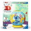 Image de Ravensburger - Puzzle 3D Ball - Stitch - A partir de 6 Ans - 73 pièces numérotées à Assembler sans Colle - Support Inclus - Diamètre : 12,9 cm - 11596