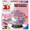 Image de Ravensburger - Puzzle 3D Ball - Hello Kitty - A partir de 6 Ans - 72 pièces numérotées à Assembler sans Colle - Support Inclus - Diamètre : 13 cm - 11630