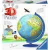 Image de Ravensburger - Puzzle 3D Ball éducatif - Globe terrestre - A partir de 6 Ans - 180 pièces numérotées à Assembler sans Colle - Support Rotatif Inclus - 12339