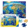 Image de Ravensburger Puzzle pour Enfants - 12722 Grand et vaste Monde - Carte du Monde pour Enfants de 8 Ans et Plus, avec 200 pièces au Format XXL