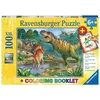 Image de Ravensburger Puzzle pour Enfants - 13695 World of Dinosaurs - Puzzle de Dinosaures pour Enfants à partir de 6 Ans, avec 100 pièces au Format XXL, Livre de coloriage Inclus