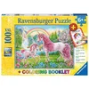 Image de Ravensburger Puzzle pour Enfants - 13698 Licornes Magiques - Puzzle Licornes pour Enfants de 6 Ans et Plus, avec 100 pièces au Format XXL, Livre de coloriage Inclus