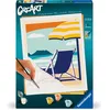 Image de Ravensburger   CreArt 24x30 cm   Adulte   Peinture par numéros   Relax at The Beach   Activité détente et créative   23897