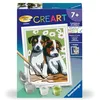 Image de Ravensburger - CreArt Kids 8x12 cm - Numéro d'art - Deux Petits Chiots - Kit de Peinture par numéros - Dès 7 Ans - 25575