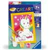 Image de Ravensburger - CreArt Kids 8x12 cm - Numéro d'art - Adorable Licorne - Kit de Peinture par numéros - Dès 7 Ans - 25576