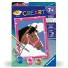 Image de Ravensburger - CreArt Kids 8x12 cm - Numéro d'art - Cheval dans Les Nuages - Kit de Peinture par numéros - avec Cadre Brillant - Dès 7 Ans - 25583