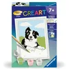 Image de Ravensburger - CreArt Kids 8x12 cm - Numéro d'art - Border Collie - Kit de Peinture par numéros - Dès 7 Ans - 25593