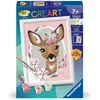 Image de Ravensburger - CreArt Kids 13x18 cm - Numéro d'art - Joli Faon - Kit de Peinture par numéros - avec pièces de Bijoux - Dès 7 Ans - 25752