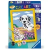 Image de Ravensburger - CreArt Kids 13x18 cm - Numéro d'art - Bébé Dalmatien - Kit de Peinture par numéros - avec pièces de Bijoux - Dès 9 Ans - 25755