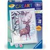 Image de Ravensburger - CreArt Kids 18x24 cm - Numéro d'art - Cerf Romantique - Kit de Peinture par numéros - avec Effet Scintillant - Dès 9 Ans - 25831