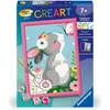 Image de Ravensburger - CreArt Kids 18x24 cm - Numéro d'art - Lapin et Papillon - Kit de Peinture par numéros - Dès 7 Ans - 25836