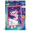 Image de Ravensburger - CreArt Kids 13x18 cm - Numéro d'art - Axolotl - Kit de Peinture par numéros - Dès 7 Ans - 25903