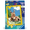 Image de Ravensburger - CreArt Kids 13x18 cm - Numéro d'art - L'Âne - Kit de Peinture par numéros - Dès 7 Ans - 25909