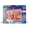 Image de Ravensburger - CreArt Kids 13x18 cm - Numéro d'art - Deux Chatons Roux - Kit de Peinture par numéros - Dès 7 Ans - 25910
