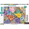 Image de Nathan - Puzzle 2000 pièces - Les 16 Types de Pokémon - Adultes et Enfants dès 14 Ans - Puzzle de qualité supérieure - Encastrement Parfait - Collection Mes Héros - 87314