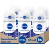 Image de NIVEA Protege & Care Roll-on Lot de 6 (6 x 50 ml), déodorant anti-transpirant au parfum de NIVEA Creme, déodorant roll on avec 0% d'alcool