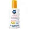 Image de NIVEA SUN - Spray Solaire Sensitive Protection Immédiate FPS 50+ (1x200 ml) - Protection Anti UV Adaptée aux Peaux Sensibles, Écran Solaire Texture Légère et Non Grasse