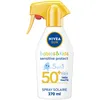 Image de NIVEA SUN Pistolet solaire protection Babies & Kids Sensitive Protect FPS 50+ (1 x 270 ml), Spray ultra résistant à l’eau, Crème solaire formulée pour la peau fragile des enfants et bébés