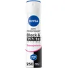 Image de NIVEA Déodorant Spray Black & White Invisible (1 x 250 ml), déodorant femme anti-traces blanches et jaunes, anti-transpirant anti odeur & humidité, protection efficace 72 h, sans alcool