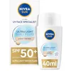 Image de NIVEA SUN - Fluide Teinté UV Quotidien FPS 50+ - Protection Solaire Visage - Hydrate & Unifie Le Teint - Acide Hyaluronique - Formule Ultra-Légère - Tous Types De Peaux - Teinte : Clair - 40 ml