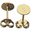 Image de Rayher Boucles d’oreilles à tige av platine clous oreilles 4pc 6mm ø or, 2227906