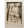 Image de Rayher 62850505 Kit bois cadre à motif 3D Flamant, FSC 100%, nature