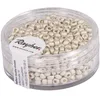 Image de Rayher Perles rocaille, blanc, 1 boite, 17g, ø 2,6mm, rocailles, en verre, mat, métallique, arts créatifs, bijoux, tissage, broderie-14307102