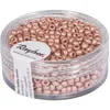 Image de Rayher Perles rocaille, rose pâle, 1 boite, 17g, ø 2,6mm, rocailles, en verre, mat, métallique, arts créatifs, bijoux, tissage, broderie-14307254